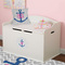 Monogram Anchor Round Wall Decal on Toy Chest