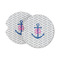 Monogram Anchor Sandstone Car Coasters (Personalized)