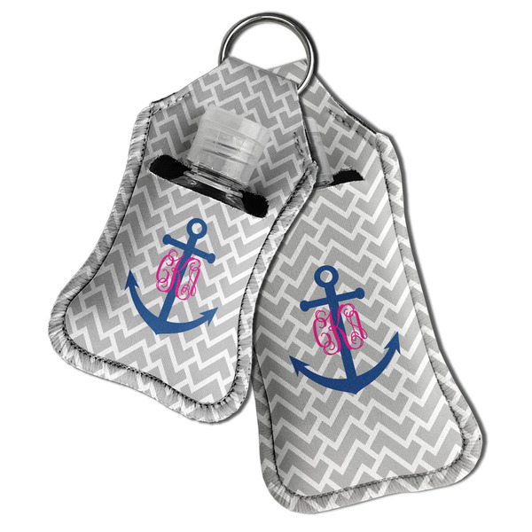 Monogram Anchor Sanitizer Holder Keychain - Both in Case (PARENT)