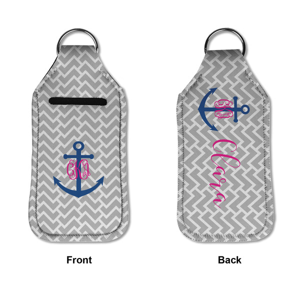 Monogram Anchor Sanitizer Holder Keychain - Large APPROVAL (Flat)