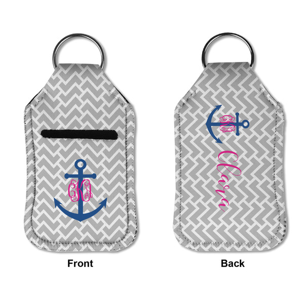 Monogram Anchor Sanitizer Holder Keychain - Small APPROVAL (Flat)