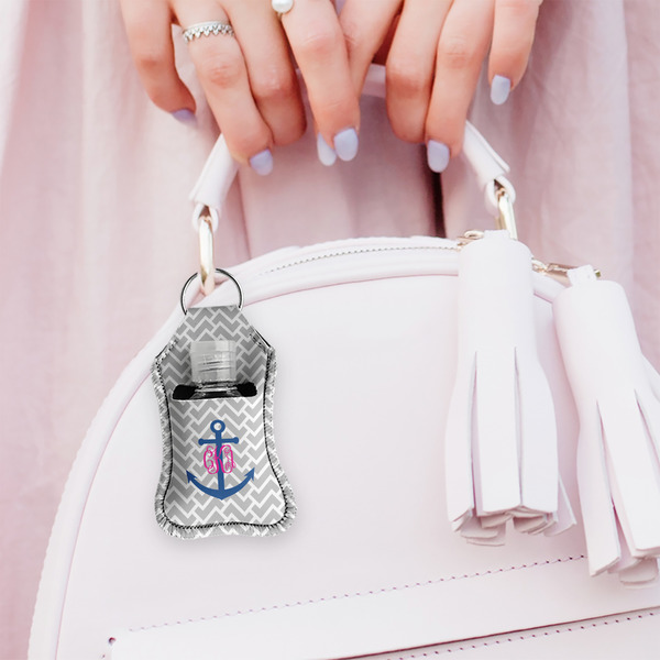 Monogram Anchor Sanitizer Holder Keychain - Small (LIFESTYLE)