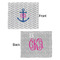 Monogram Anchor Security Blanket - Front & Back View