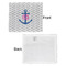 Monogram Anchor Security Blanket - Front & White Back View