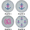 Monogram Anchor Set of Lunch / Dinner Plates (Approval)