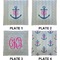 Monogram Anchor Set of Square Dinner Plates (Approval)