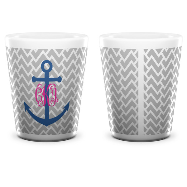 Monogram Anchor Shot Glass - White - APPROVAL