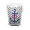 Monogram Anchor Ceramic Shot Glass - 1.5 oz - White - Set of 4