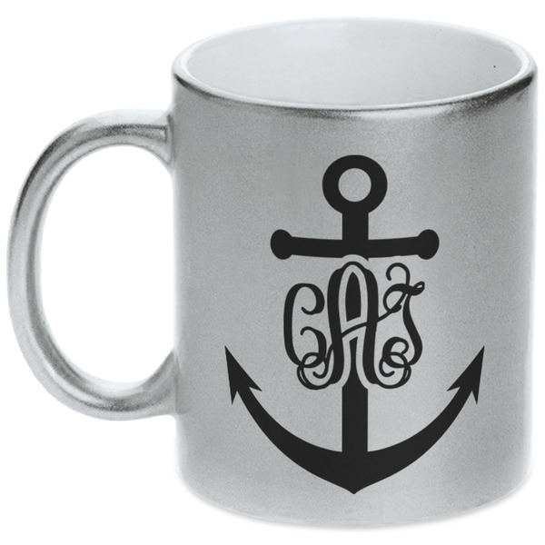 Monogram Anchor Silver Mug - Main