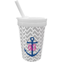 Monogram Anchor Sippy Cup with Straw