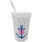 Monogram Anchor Sippy Cup with Straw (Personalized)
