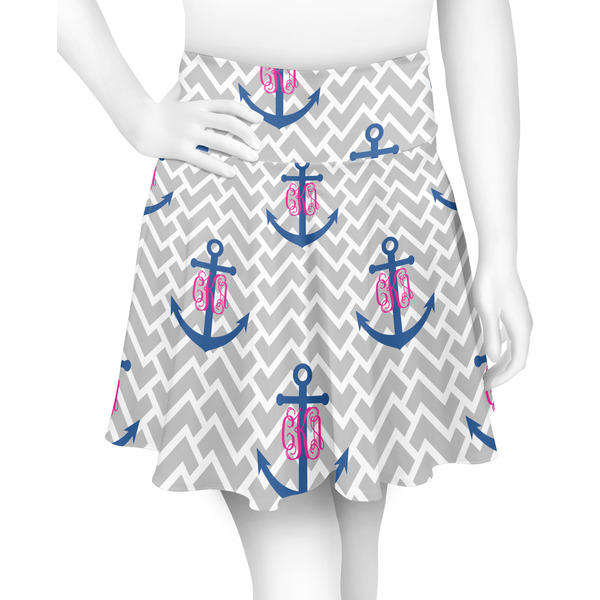 Custom Monogram Anchor Skater Skirt - X Small (Personalized)