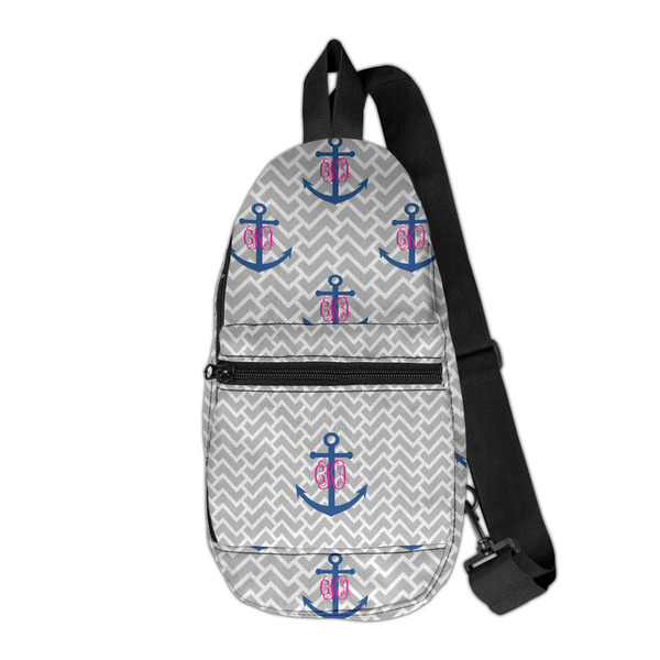 Custom Monogram Anchor Sling Bag