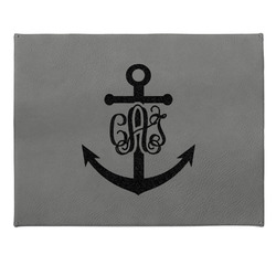 Monogram Anchor Small Gift Box w/ Engraved Leather Lid