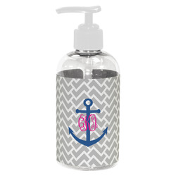Monogram Anchor Plastic Soap / Lotion Dispenser (8 oz - Small - White)