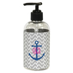 Monogram Anchor Plastic Soap / Lotion Dispenser (8 oz - Small - Black)