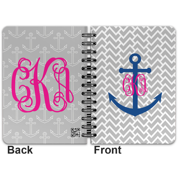 Monogram Anchor Spiral Journal 5 x 7 - Apvl