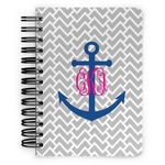 Monogram Anchor Spiral Notebook - 5x7