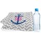Monogram Anchor Sports Towel Folded with Water Bottle