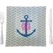 Monogram Anchor 9.5" Glass Square Lunch / Dinner Plate- Single or Set of 4 (Personalized)
