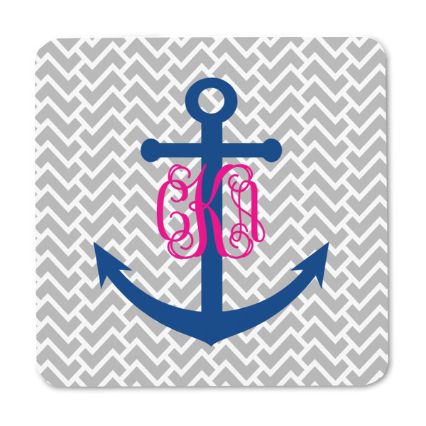 Monogram Anchor Square Fridge Magnet - FRONT