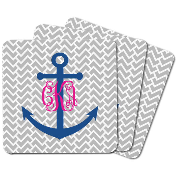 Monogram Anchor Square Fridge Magnet - MAIN