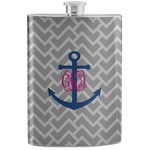 Monogram Anchor Stainless Steel Flask (Personalized)
