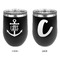 Monogram Anchor Stainless Wine Tumblers - Black - Double Sided - Approval