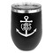 Monogram Anchor Stemless Stainless Steel Wine Tumbler - Black - Double Sided