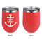 Monogram Anchor Stainless Wine Tumblers - Coral - Single Sided - Approval
