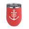 Monogram Anchor Stemless Stainless Steel Wine Tumbler - Coral - Single Sided