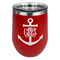 Monogram Anchor Stemless Stainless Steel Wine Tumbler - Red - Double Sided