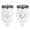 Monogram Anchor Stainless Wine Tumblers - White - Double Sided - Approval