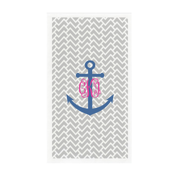 Custom Monogram Anchor Guest Towels - Full Color - Standard