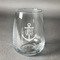 Monogram Anchor Stemless Wine Glass - Front/Approval