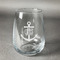 Monogram Anchor Stemless Wine Glass - Engraved