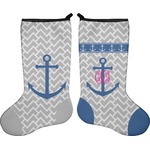 Monogram Anchor Holiday Stocking - Double-Sided - Neoprene