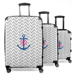 Monogram Anchor 3 Piece Luggage Set - 20" Carry On, 24" Medium Checked, 28" Large Checked