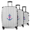 Monogram Anchor 3 Piece Luggage Set - 20" Carry On, 24" Medium Checked, 28" Large Checked
