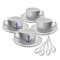 Monogram Anchor Tea Cup - Set of 4