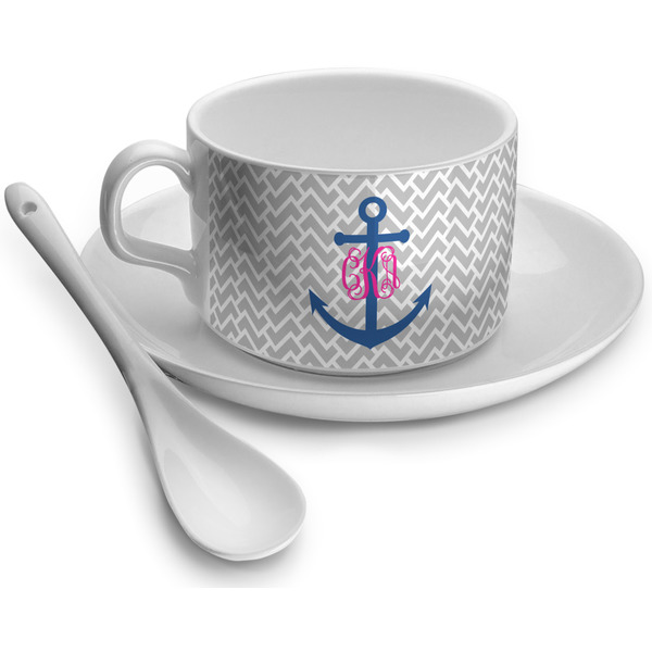 Custom Monogram Anchor Tea Cup