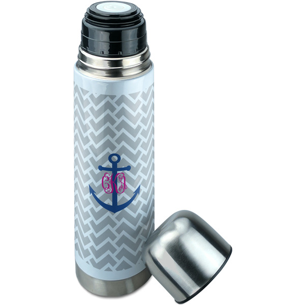 Monogram Anchor Thermos - Lid Off