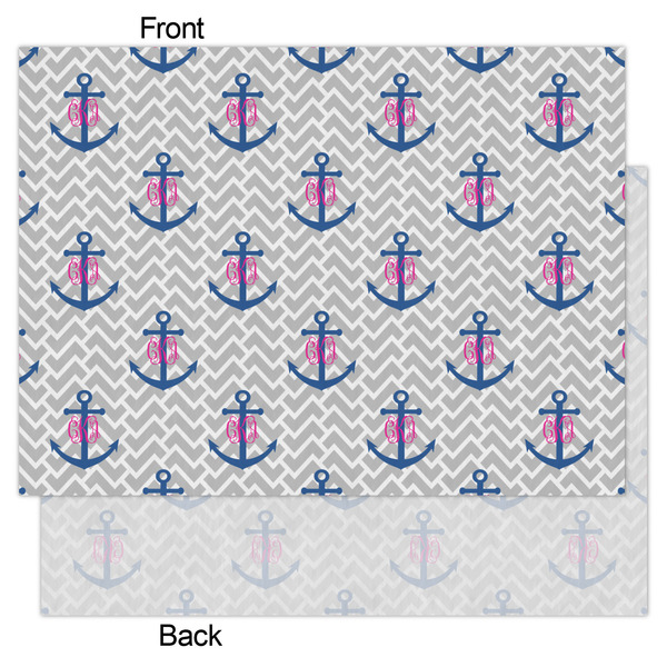 Monogram Anchor Tissue Paper - Lightweight - Large - Front & Back