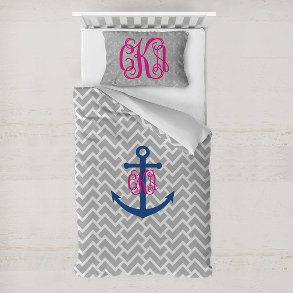 Custom Monogram Anchor Toddler Bedding