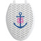 Monogram Anchor Toilet Seat Decal - Elongated