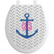 Monogram Anchor Toilet Seat Decal (Personalized)