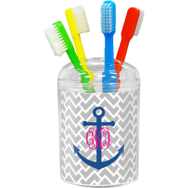 Custom Monogram Anchor Toothbrush Holder