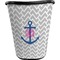 Monogram Anchor Waste Basket - Single Sided (Black) (Personalized)