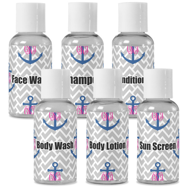 Custom Monogram Anchor Travel Bottles (Personalized)