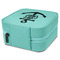 Monogram Anchor Travel Jewelry Boxes - Leather - Teal - View from Rear